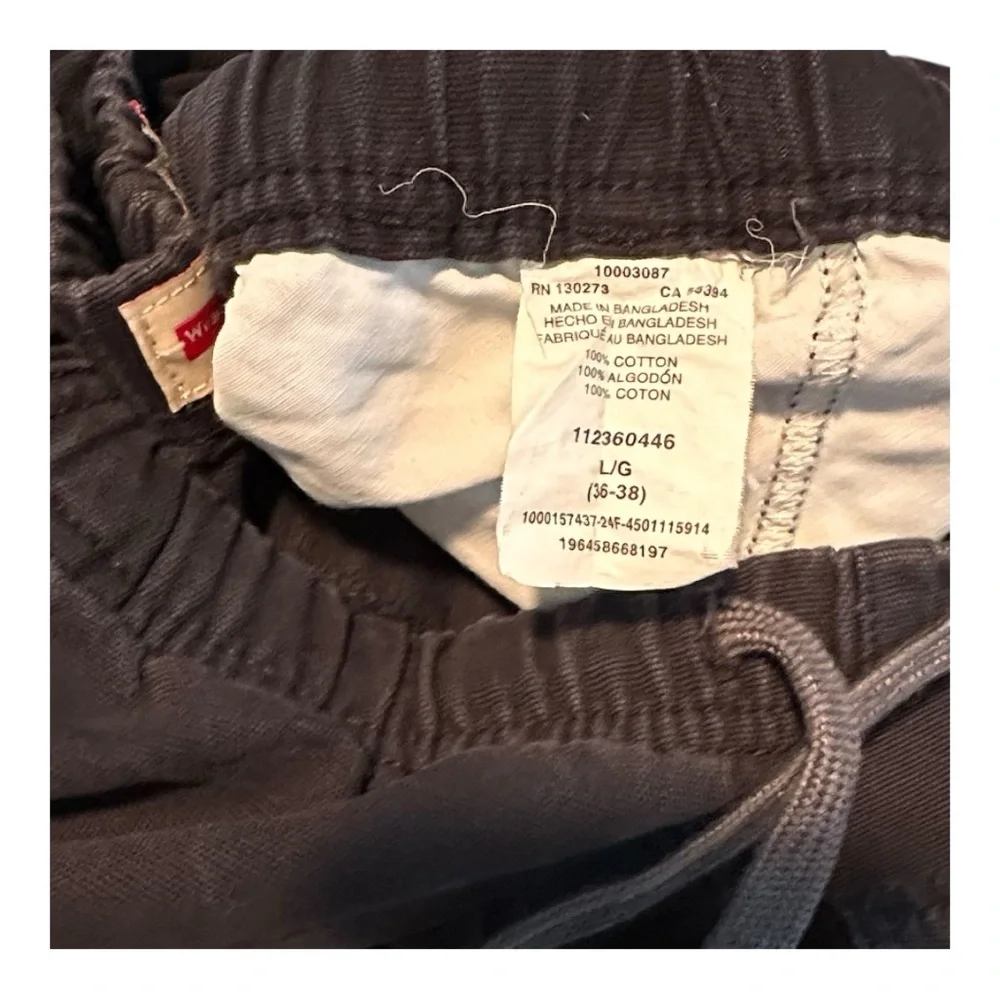Wrangler Relaxed Fit Black Utility Cargo Pants L 36-38 Cotton‎ Workwear Outdoor